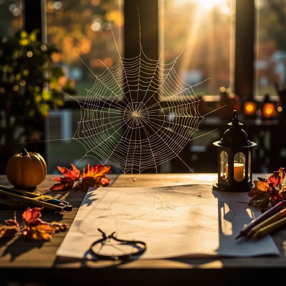 20 Creative and Educational Halloween Activities for the Classroom 6 Geometric diagram properties up its spider web a close highlighting h3 of with image 6 drops alongside dew detailed possibly