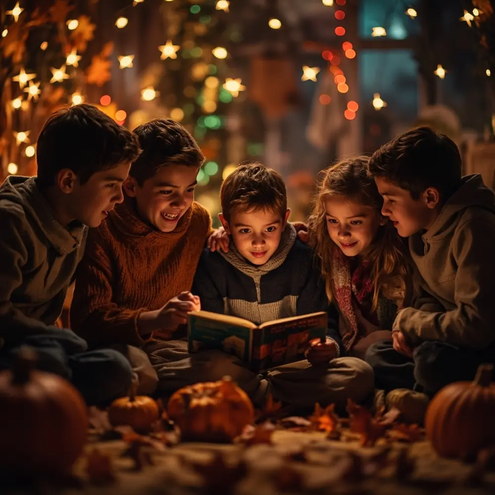 How to Lead a DIY Spooky Story Circle with Your Family 6 The wide leaning story looks some suspenseful a engaged h3 family of in at with twist image shot 6 fully funny laughing others