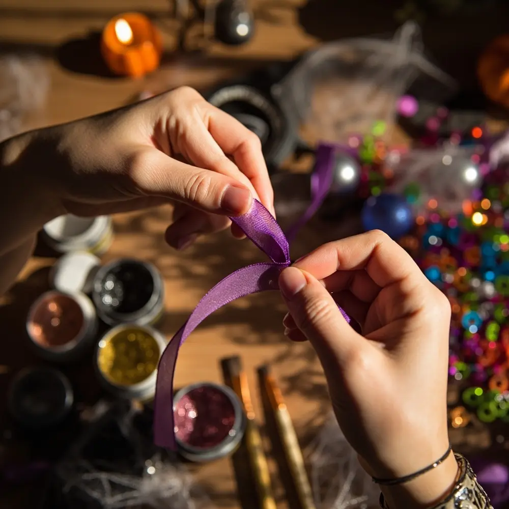 How to Create Your Own LED Light-Up Magic Wand Circuit 6 The hands showing shoulder ribbon over nearby s wrapping a purple around paint glitter and an h3 with wand carefully image sparkly 6 shot handle 8217