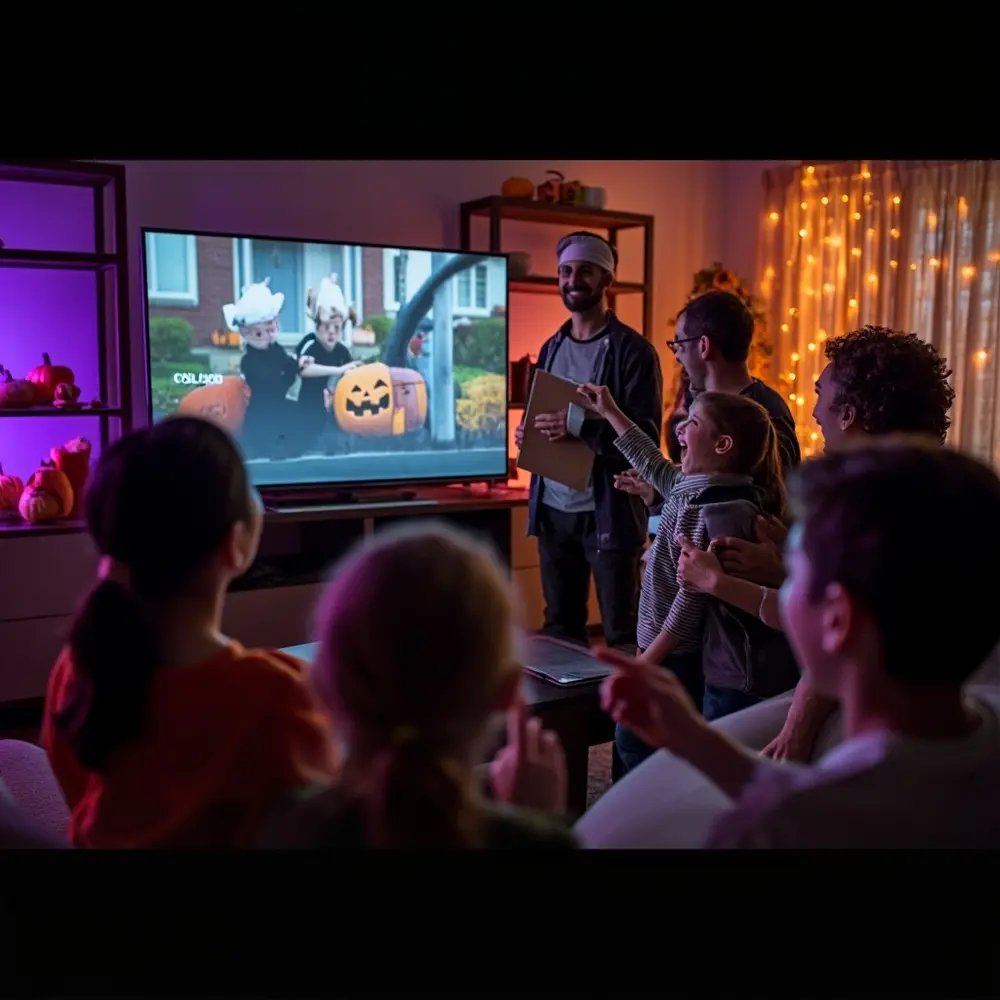 How to Organize a Halloween-Themed Scavenger Photo Hunt 6 Guests tallying the looking showing slideshow scavenger holding scores screen a and h3 is of at tv host photo clipboard image 6 strong photos few displaying funny hunt
