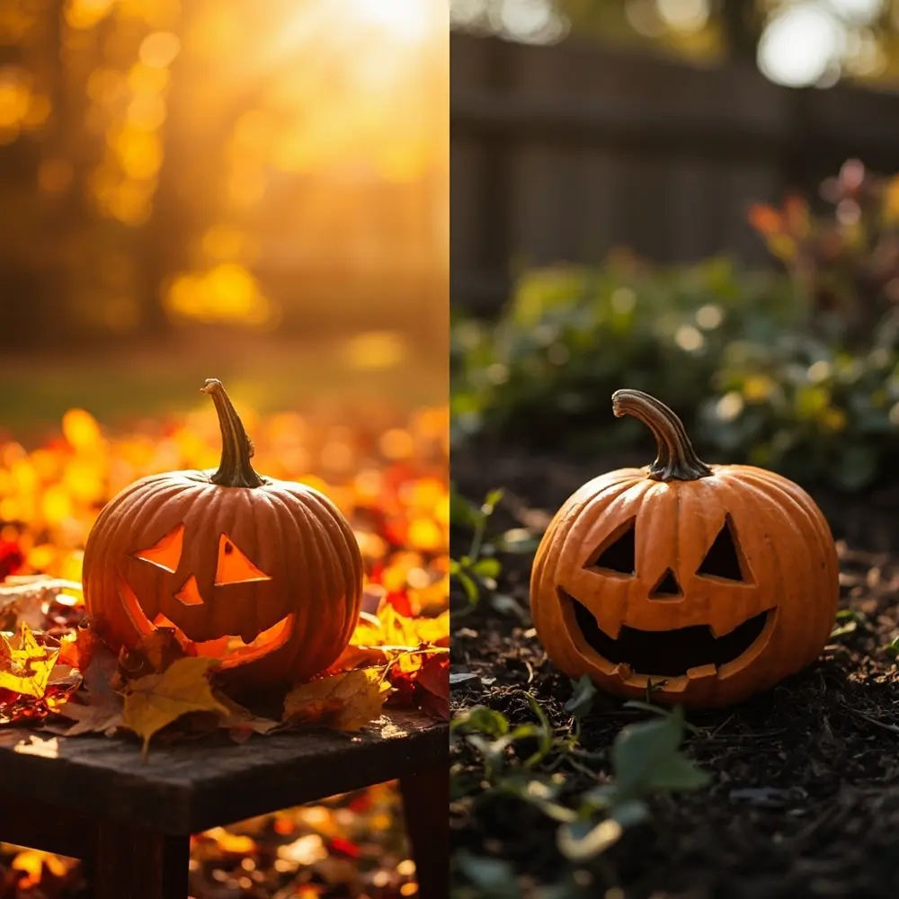The Pumpkin Decomposition Study: A Week-by-Week Biology Project 7 The pumpkin shade sunny shady corner split text dark screen a 8221 8220 yard sits on h3 is in vs right image second 7 sun left spot overlaid