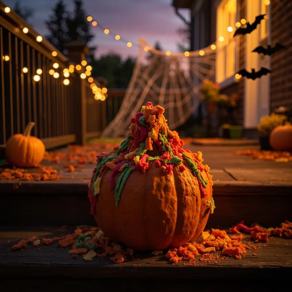 The Ultimate Pumpkin Volcano Experiment: A How-To Guide 8 Bat side perfect the pumpkin scene halloween beautiful visible dusk its spider out creating volcano web background festive a remnants zoomed sits on and fake h3 decorations of in at with dripping like image slightly porch shot front other are string colorful step 8 result proudly final lights foam down
