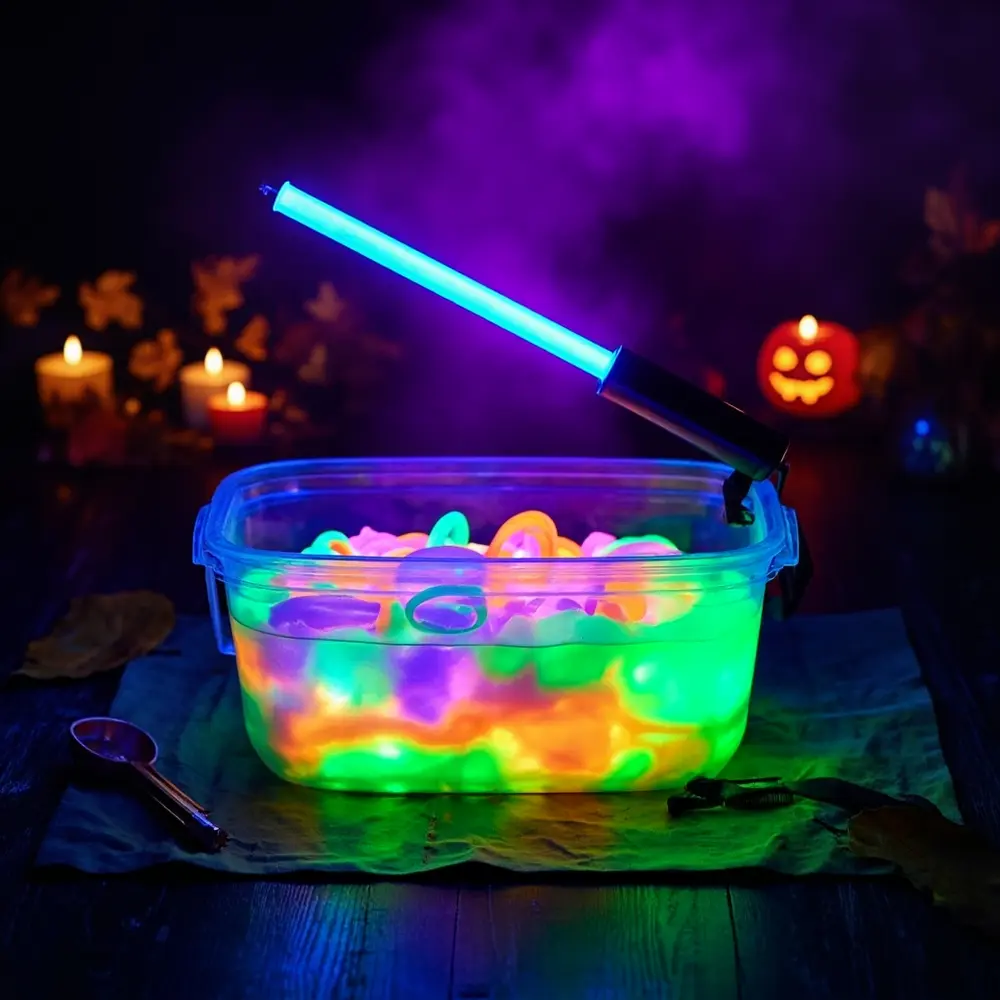 How to Create a Glow-in-the-Dark Sensory Bin 1 Lead glow by sensory to how h2 the dark step in bin