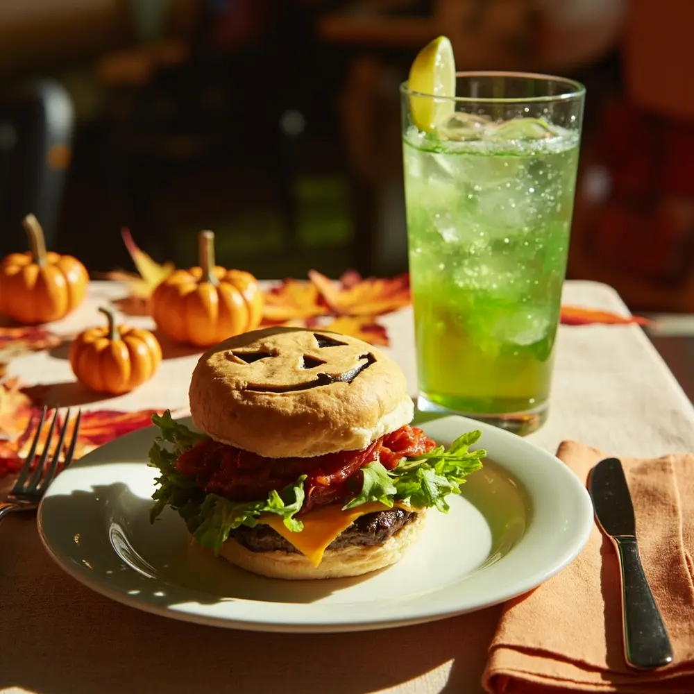 Halloween at Center Parcs: What to Expect and Must-Do Activities 8 Drink lantern halloween burger restaurant top themed bubbly face a o 8221 8220 green meal featuring table and h3 of with like image shot strong cheese 8 coloured 8217 jack potion down
