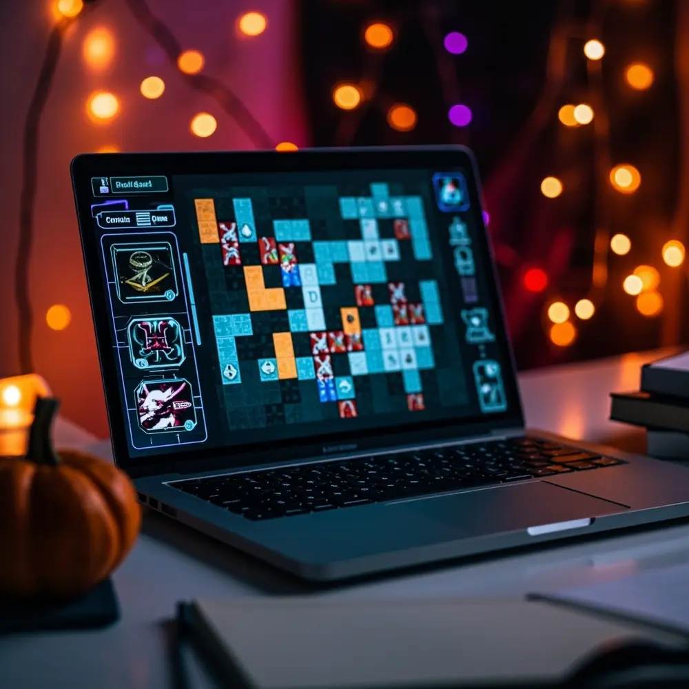 How to Plan a Spooktacular Office Halloween Party (Virtual & In-Person Ideas) 8 Laboratory for the showing escape up virtual spooky screen a puzzle collaborating close on theme h3 is of team room image 9 laptop digital