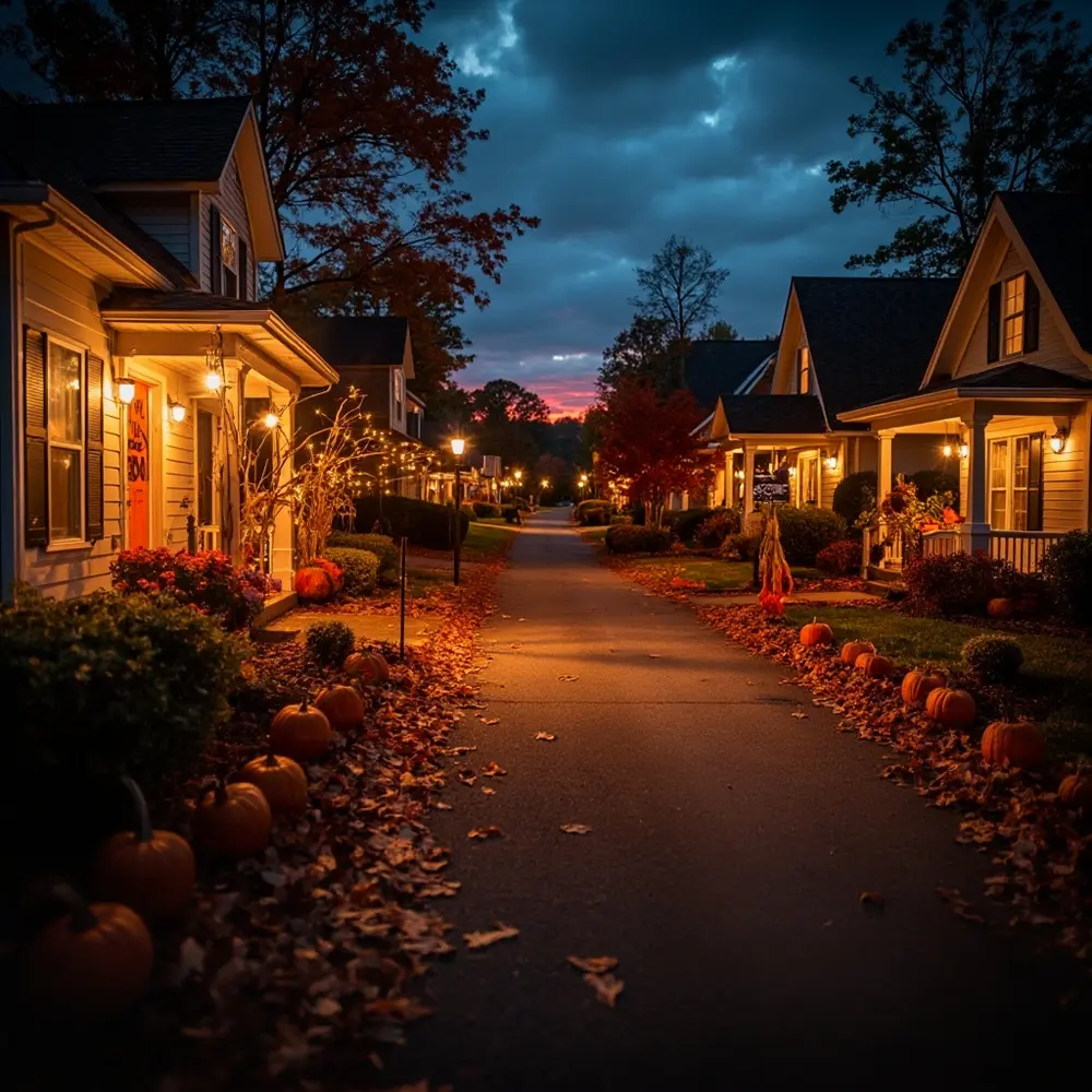 How to "Boo Your Neighbor" and Start a Community Tradition 9 Connected we several the wide have signs beautiful suburban visible dusk houses creating street d festive a 8221 8220 been along ve on and h3 feel windows of community in their at or image porch shot doors are few 9 block boo warm 8217 lights