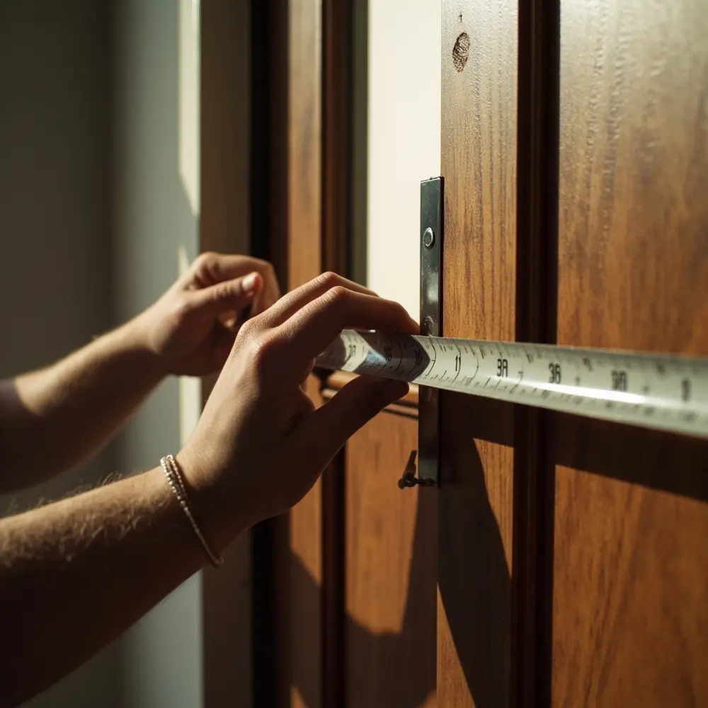 Take your door’s width measurement from the prerequisite step.