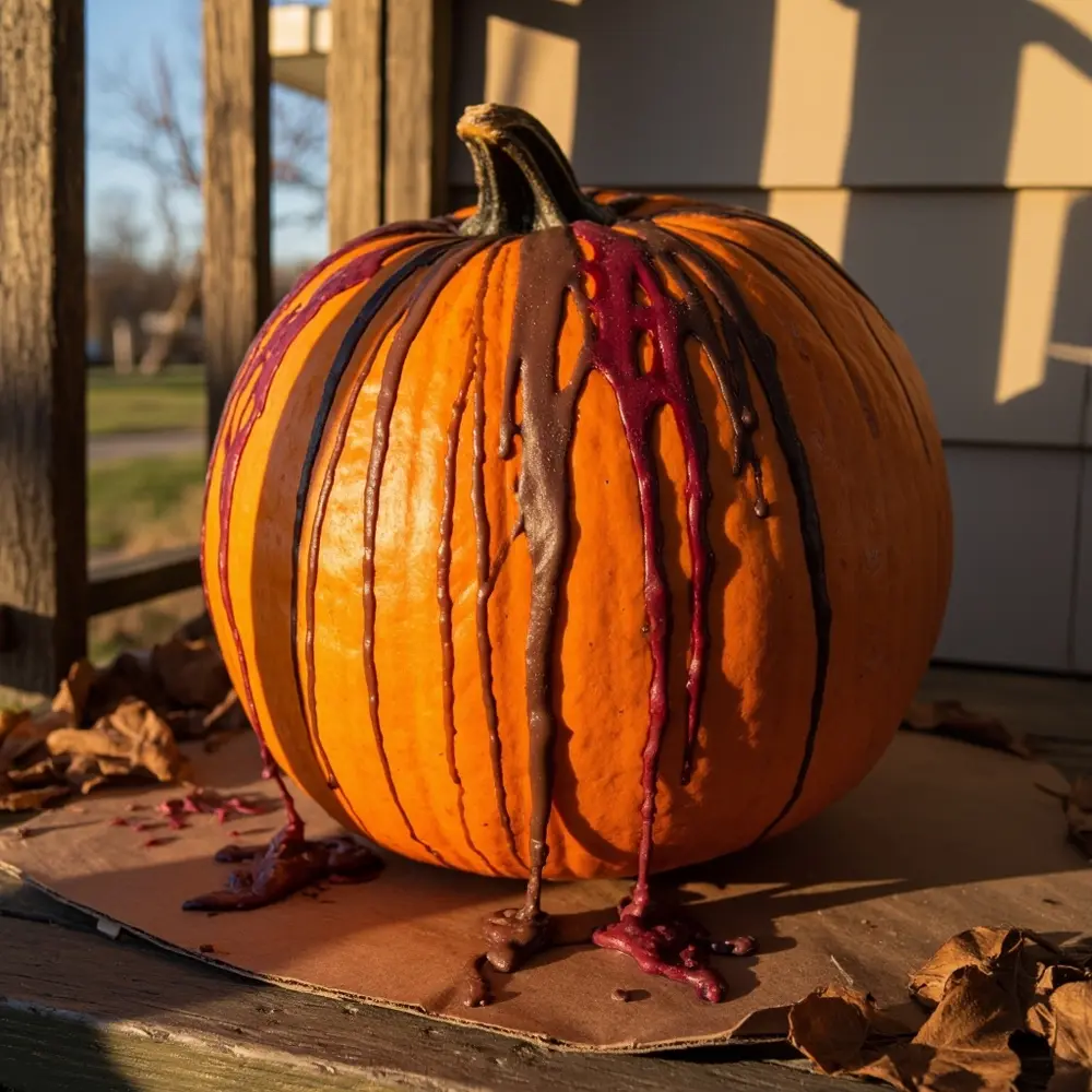 50+ Easy & Awesome DIY Halloween Decorations You Can Make Today 13 Melted crayon pumpkin