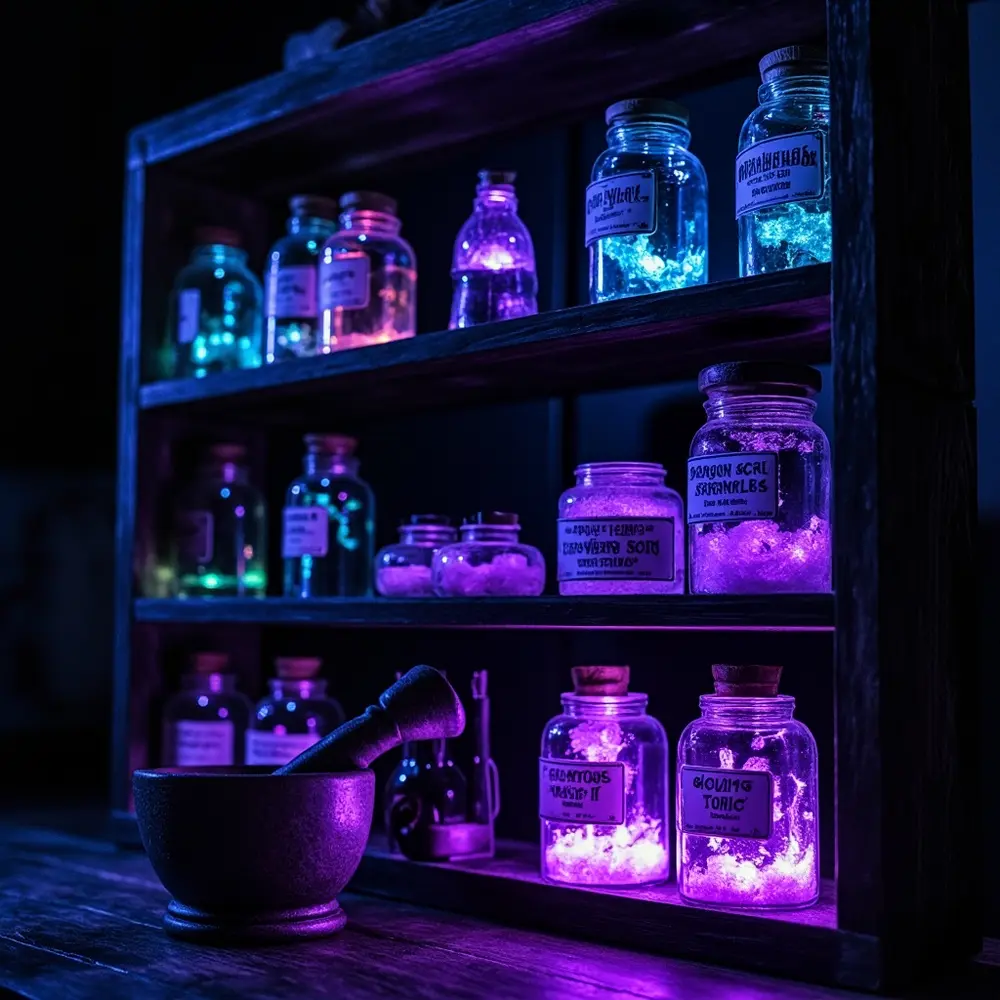 Potion ingredients shelf