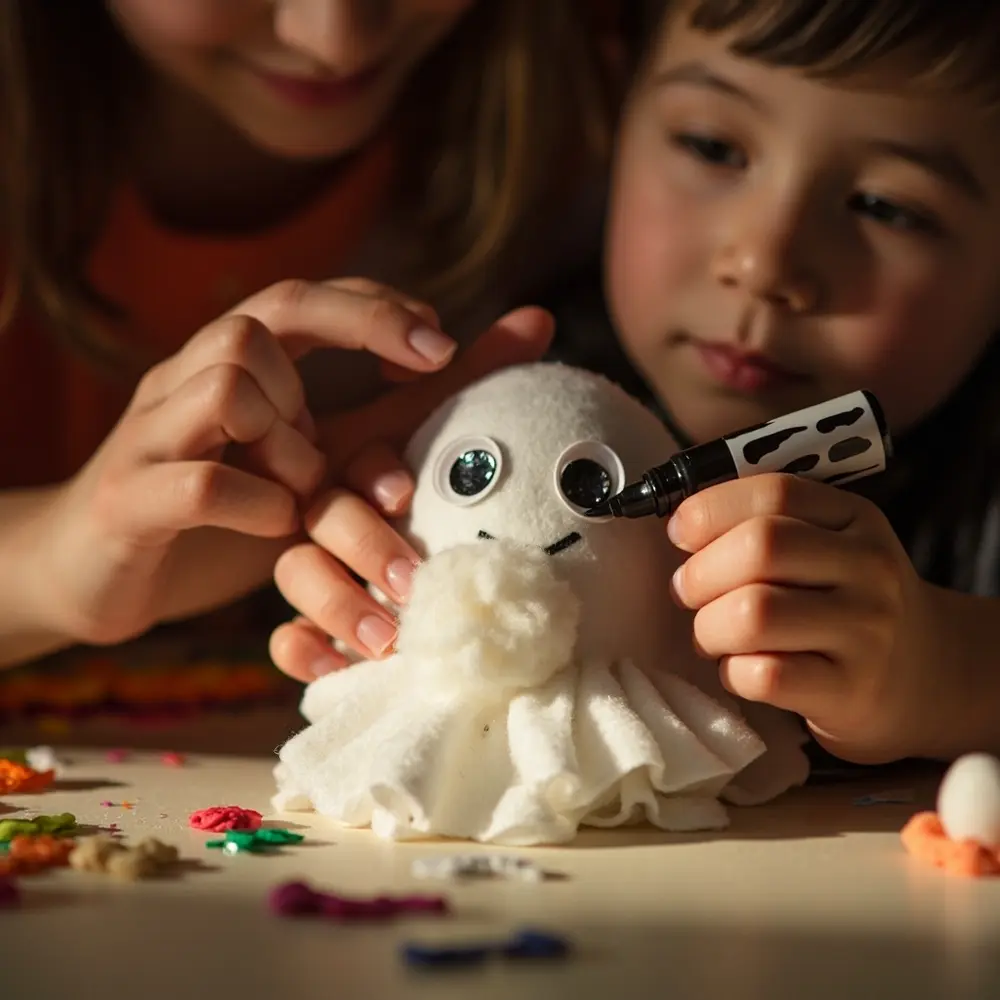 - How to Create a 'Cute-Spooky' Vibe That's Fun for Toddlers 3 Step 1 – Crafting a Coterie of Friendly Ghosts
