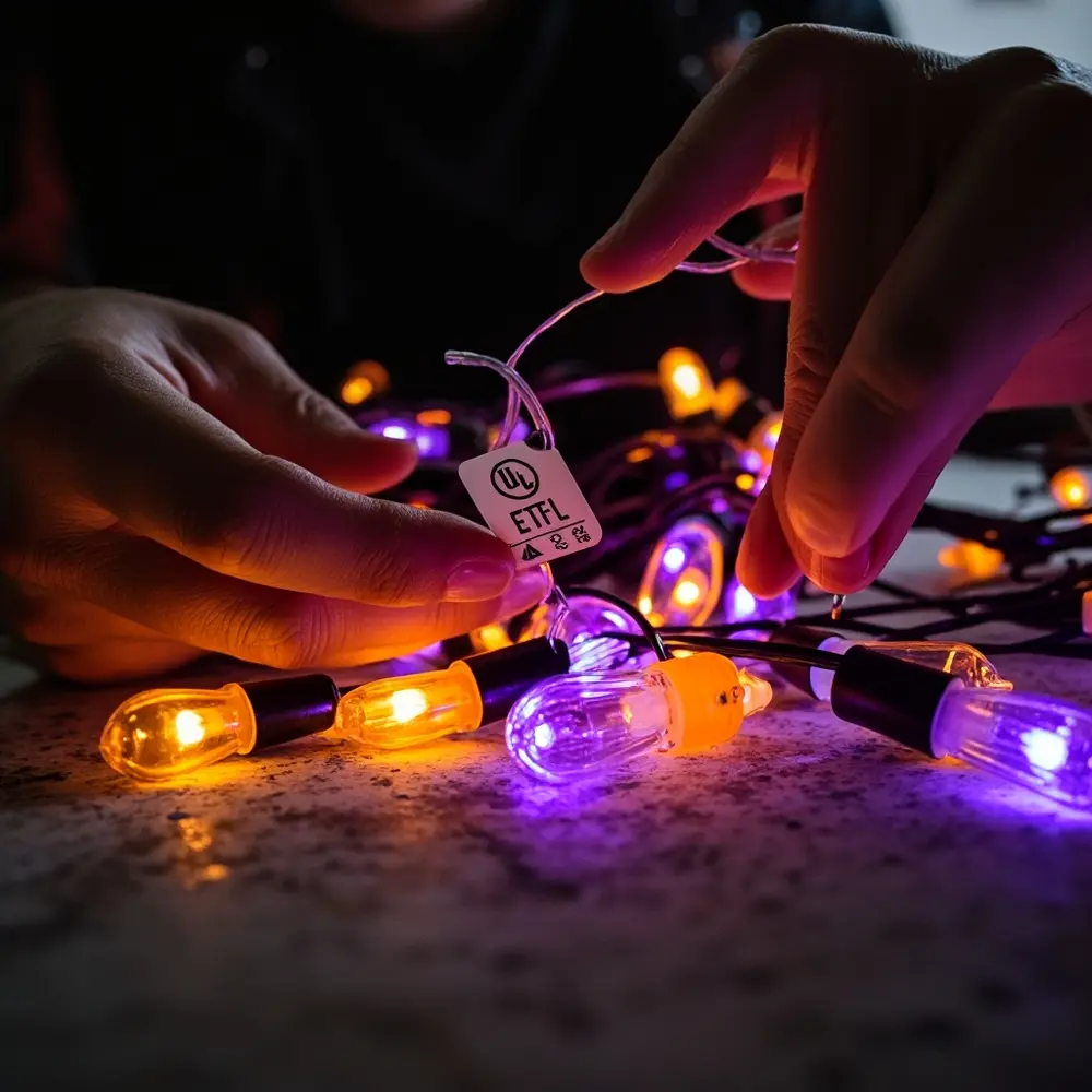 How to Safely Use Fake Candles and String Lights in Your Halloween Decor 2 Step 1 – Inspect All Your Electrical Decorations (New and Old)