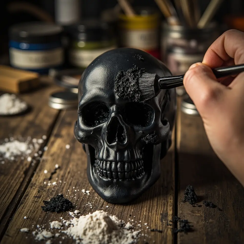 How to Turn Dollar Store Finds into High-End Halloween Decor 4 Step 2 – Adding Moody Texture (Optional)