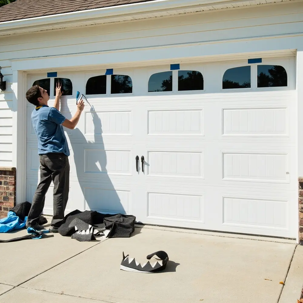 Step 3 – Apply Your Decorations to the Garage Door