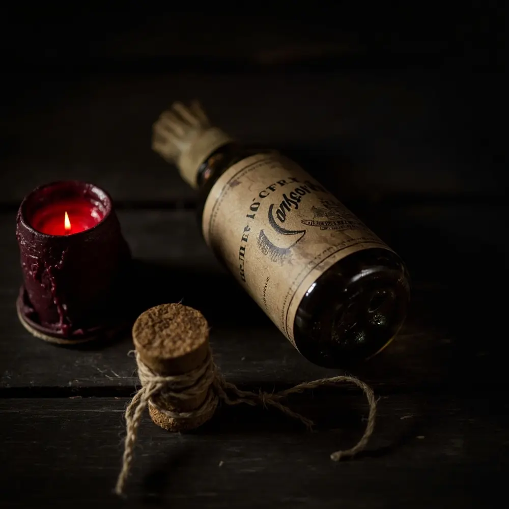 How to Create Creepy Potion Bottles and Spellbooks for a Witch's Lair 6 Step 3 – Applying Labels and Finishing Touches