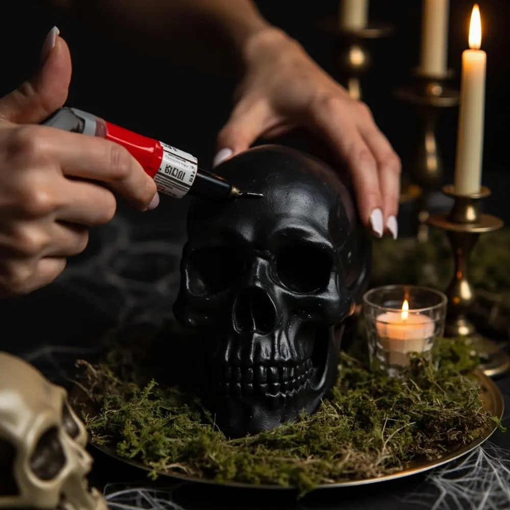 - How to Create a Chic Halloween Centerpiece on a Dollar Store Budget 4 Step 3 – Placing the Focal Point