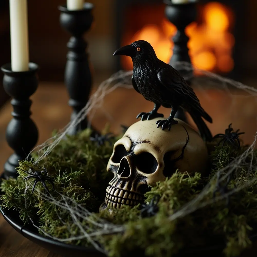 - How to Create a Chic Halloween Centerpiece on a Dollar Store Budget 5 Step 4 – Adding Texture and Spooky Details
