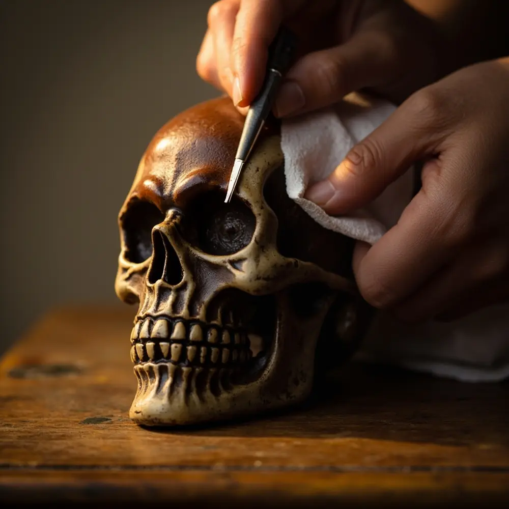 How to Turn Dollar Store Finds into High-End Halloween Decor 6 Step 4 – The Final Aging & Sealing