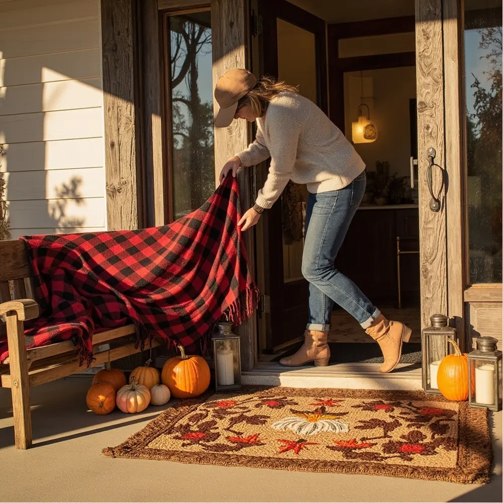- How to Style a Farmhouse Halloween Porch with Cozy, Rustic Charm 7 Step 5 – Add Final Touches and Test Your Design