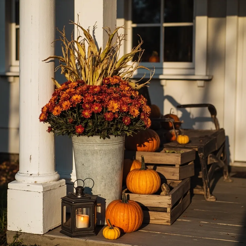 - How to Style a Farmhouse Halloween Porch with Cozy, Rustic Charm 9 How can I adapt this for a very small porch?