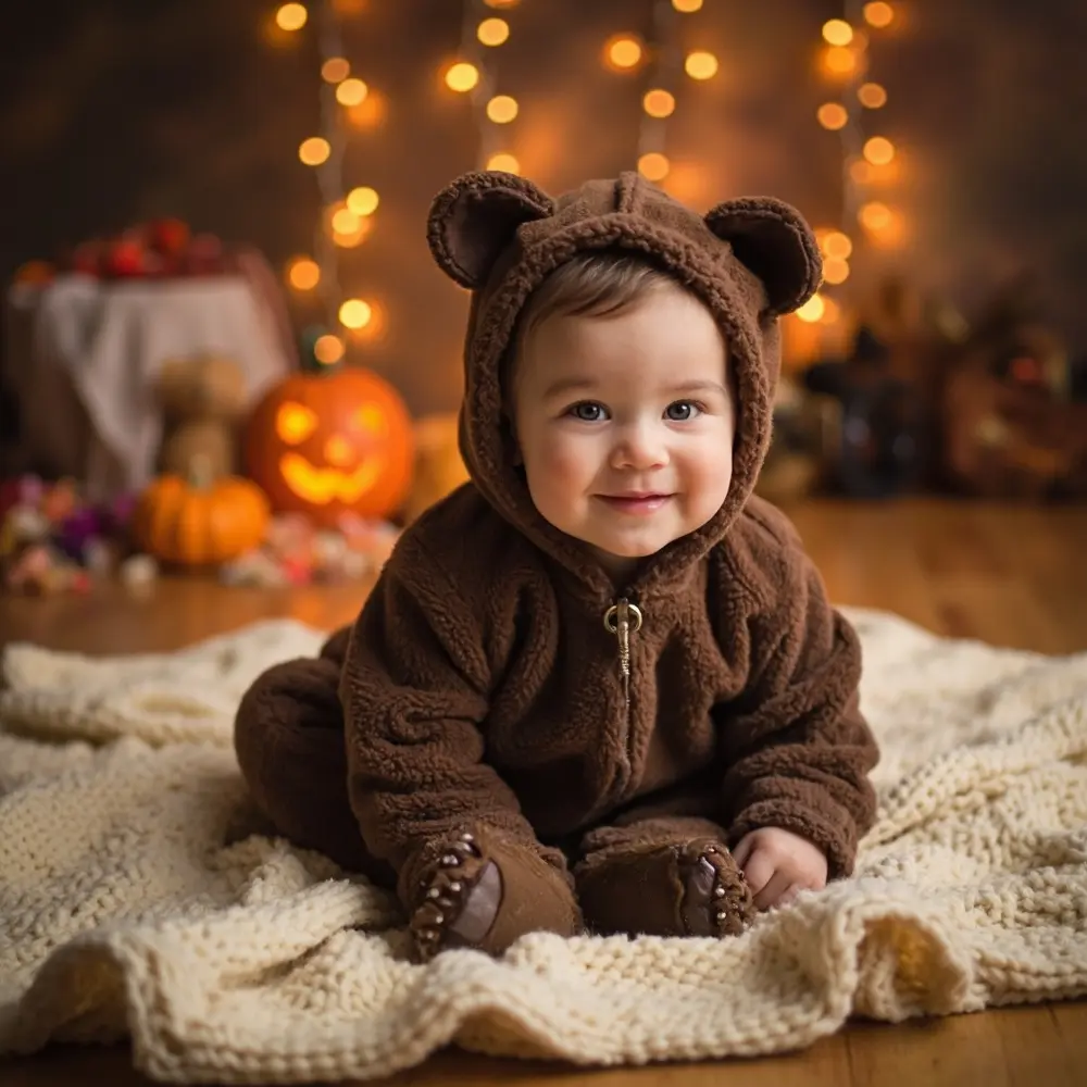11 Adorably Cute Baby Halloween Costumes (That Are Actually Comfortable!) 1 Instruction brown bear warm looking comfortable baby a p soft and in image happily placement romper cub 1 crawling
