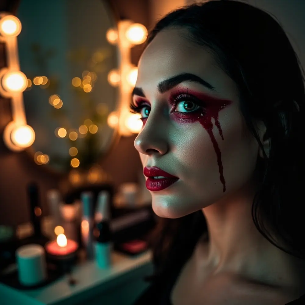 15 Easy & Last-Minute Halloween Makeup Ideas (From Your Own Makeup Bag!) 1 8221 8220 instruction with neck a face up drip of s p small marks subtle slightly and 8217 close person pale image placement two bite 1 red