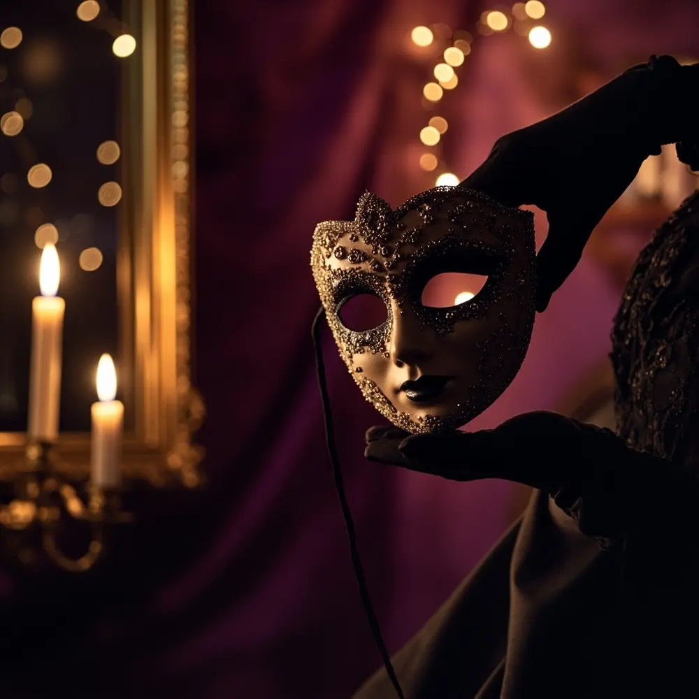 Halloween Wedding Guest Costumes: 25+ Creative Ideas & Essential Etiquette Tips 1 Hand instruction wear formal gloved by with intricate a up mask of p masquerade an close held image placement 1 elegant paired