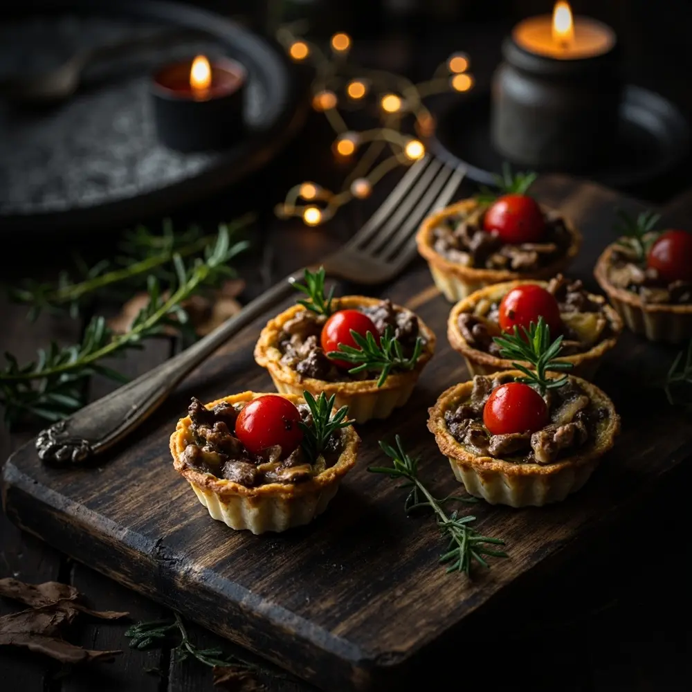 Whimsigoth Halloween Snacks: 10 Mystical Bites for Your Spooky Soiree 1 Enchanted board instruction herbs several bites dark fresh with on a up of p forest close image mushroom placement wooden 1 garnished