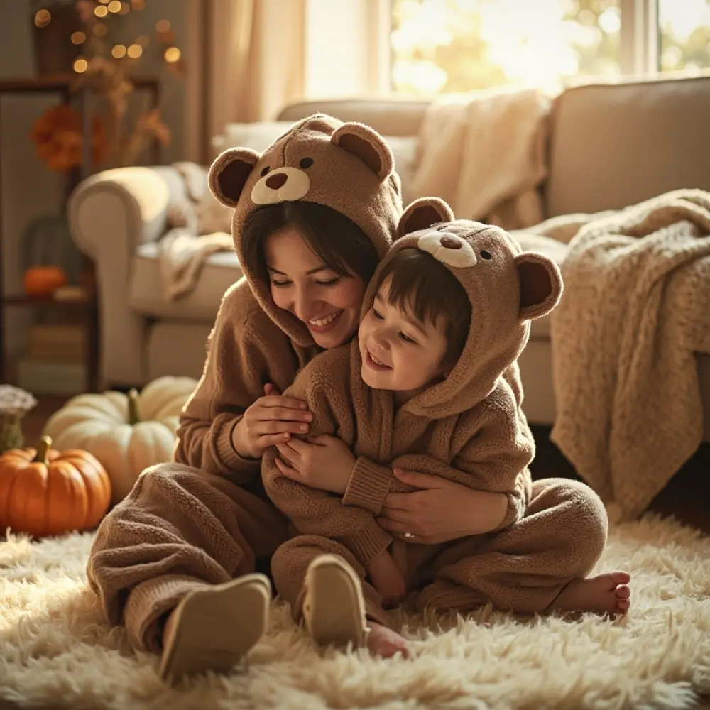18 Easy & Adorable Mommy and Me Halloween Costumes for Stylish Twinning 1 Cozy family bear h2 1 the
