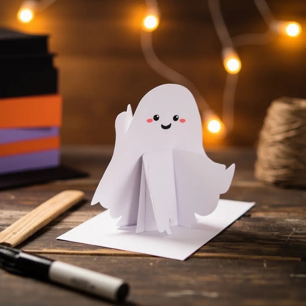 15 Cute & Creative Halloween Birthday Card Ideas (DIY & Printable!) 1 Friendly ghost pop up h2 1 card the