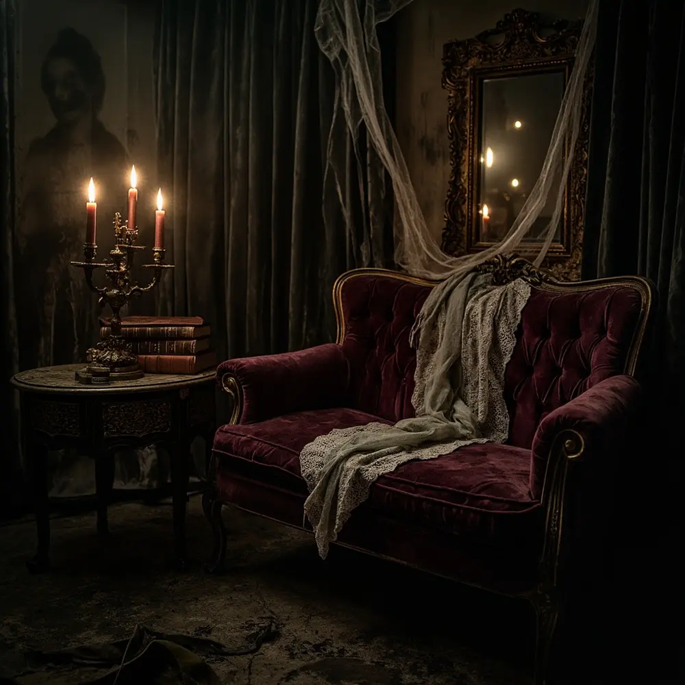 Victorian Gothic Halloween: Eerie Elegance for Your Spooky Soiree 1 Haunted victorian eerie parlor h2 038 1 ambiance decor the