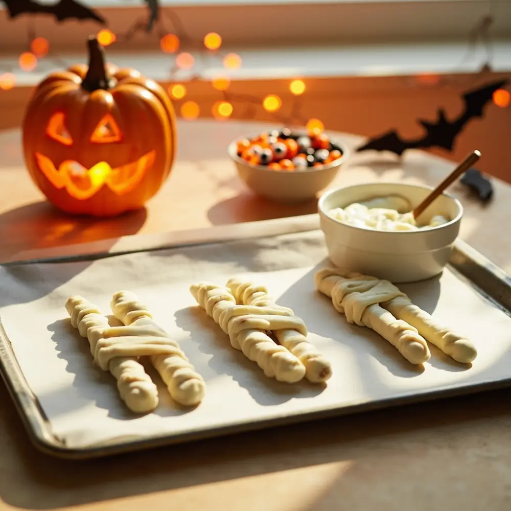 Spooktacular & Safe: Easy Allergy-Friendly Halloween Snacks for Everyone 1 Friendly white allergy eyes ingredients pretzels parchment a of sheet p melts chocolate mummy em and gf out image paper for lined bowl edible laid 1 baking