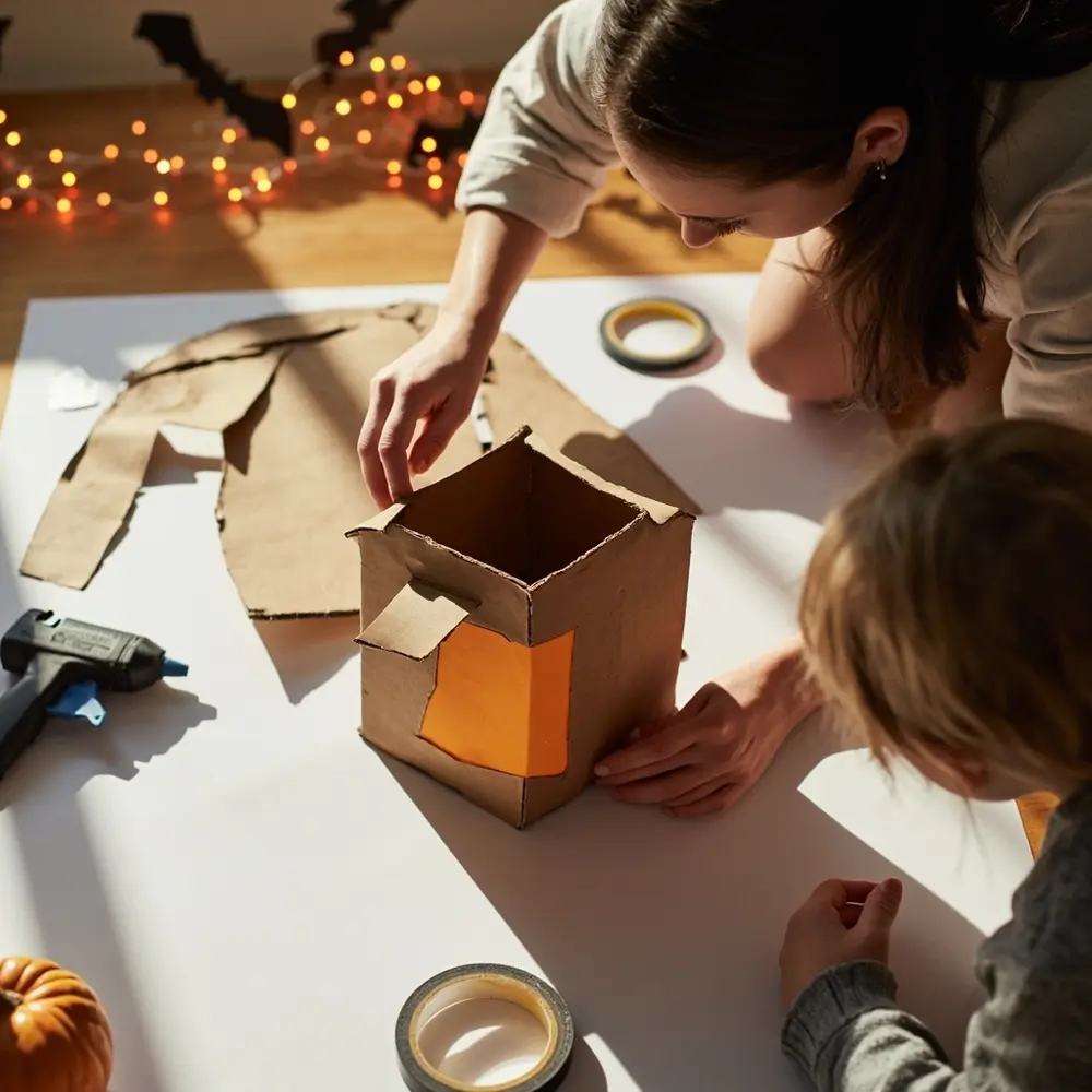 DIY Recycled Monster & Ghost Piñatas: A Spooktacular Step-by-Step Guide 1 Form together being cube various basic instruction showing recycled ata g e a p rounded shape the ghost monster and cardboard candy image for opening cut placement pieces to 1 taped pi