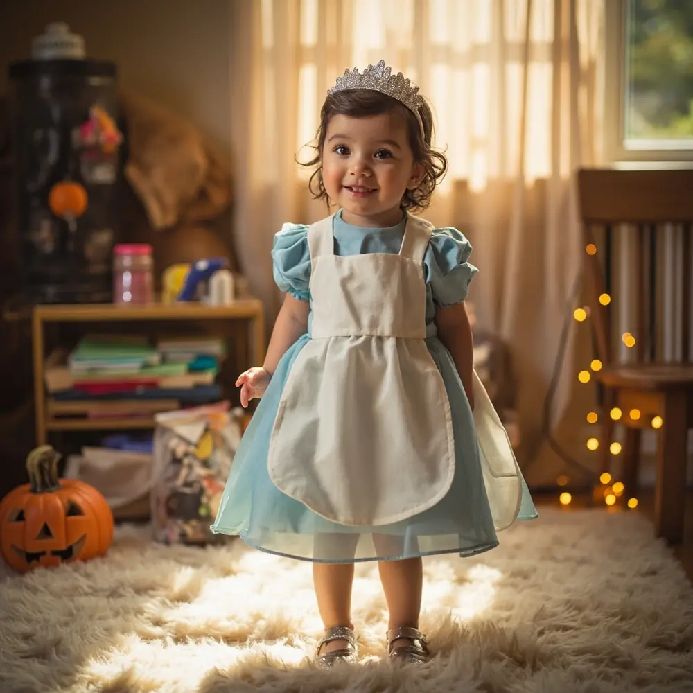 10 Magical Disney Princess Costumes for Toddlers (DIY & Budget-Friendly!) 1 White instruction dressed sparkly with dress a toddler diy p simple headband and apron in as image placement blue cinderella 1