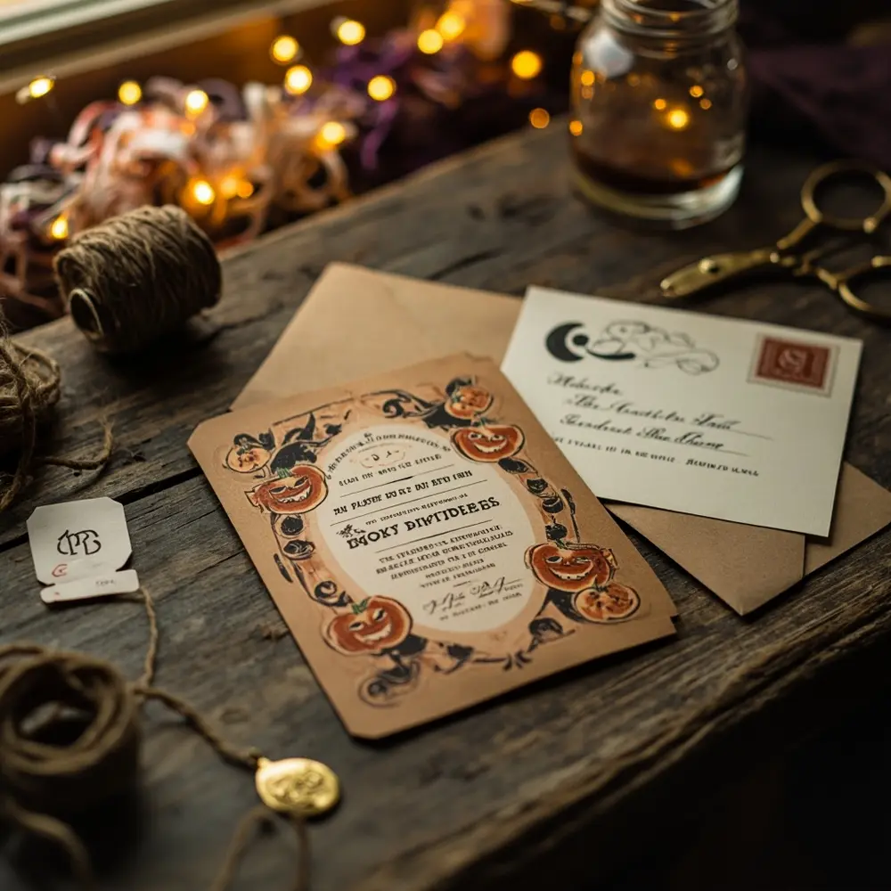 17 Cute Vintage Halloween Wedding Ideas for a Nostalgic Celebration 1 Style halloween flat a invitation artwork beistle of vintage lay p 1 classic wedding featuring image suite