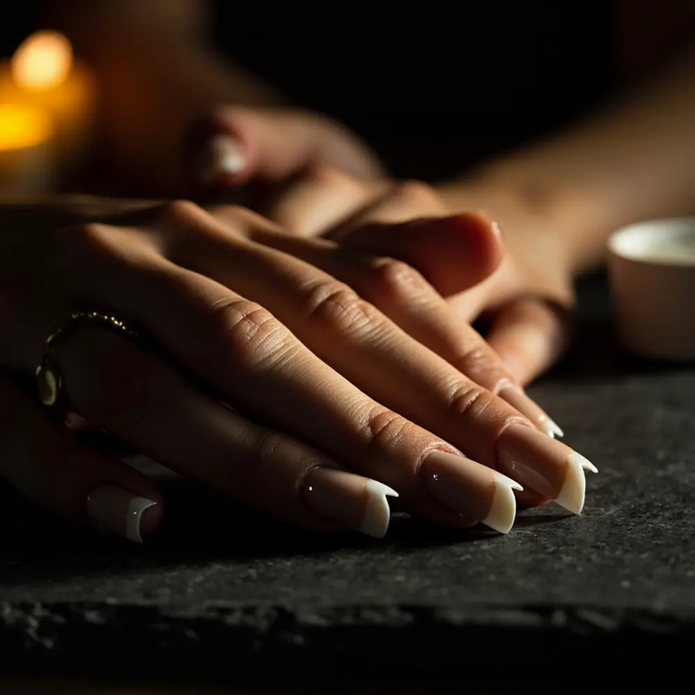 19 Minimalist Halloween Nails for a Modern & Chic Look 10 Fangs 10 moon h2 half vampire