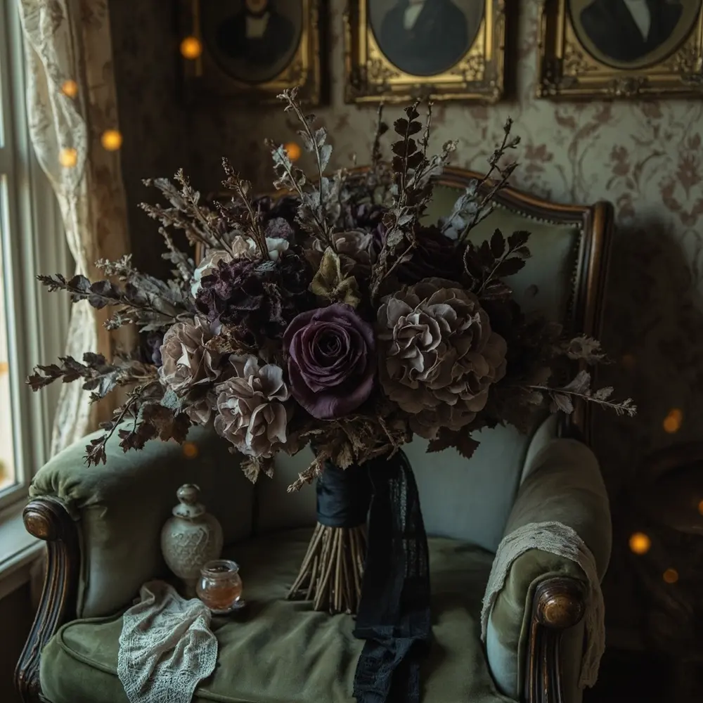 Velvet hydrangea 10 dried vintage h2 038