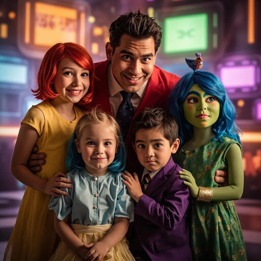 20 Unforgettable Family Halloween Costume Ideas (For 3, 4, or 5!) 11 Instruction dressed five family disney 11 a of s p inside the 8217 as out image from placement emotions