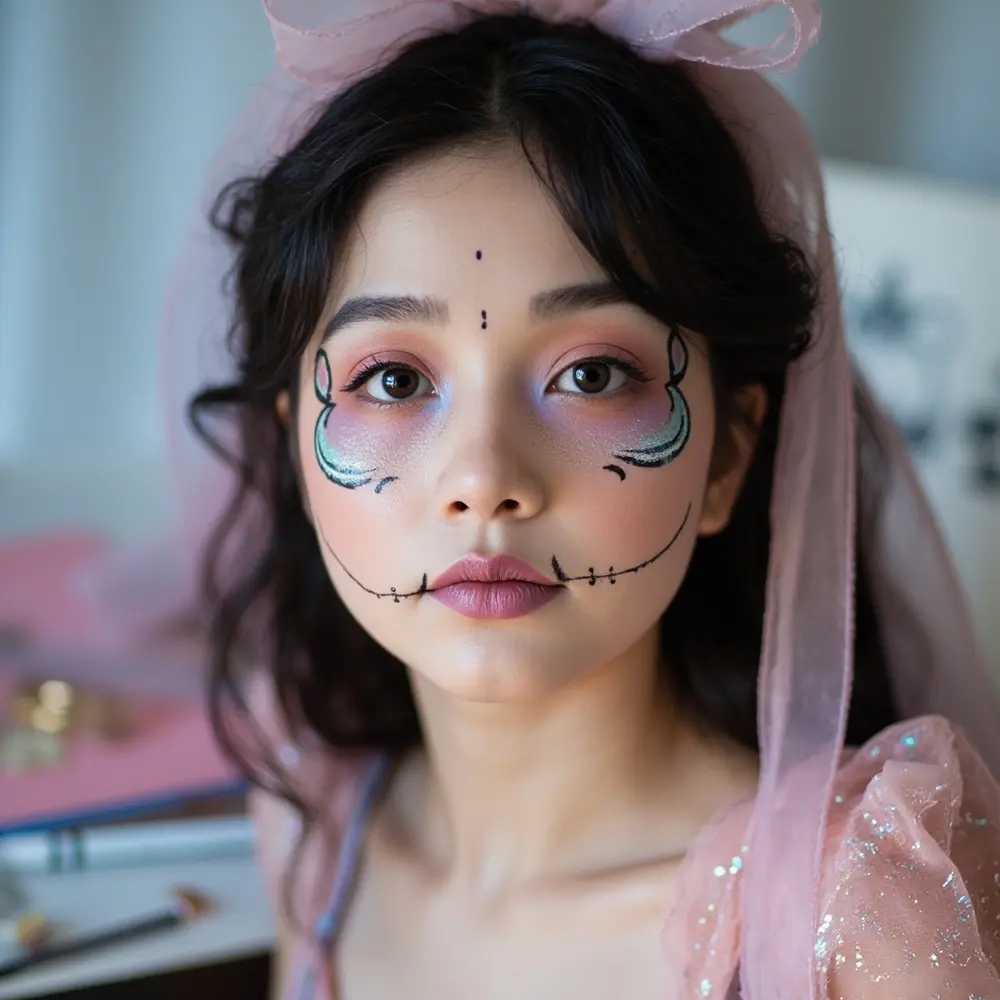 12 Sweet & Spooky Pastel Skeleton & Sugar Skull Makeup Ideas 11 Eyes instruction detailed wings with 11 a model sugar p skull featuring the butterfly around image placement makeup pastel