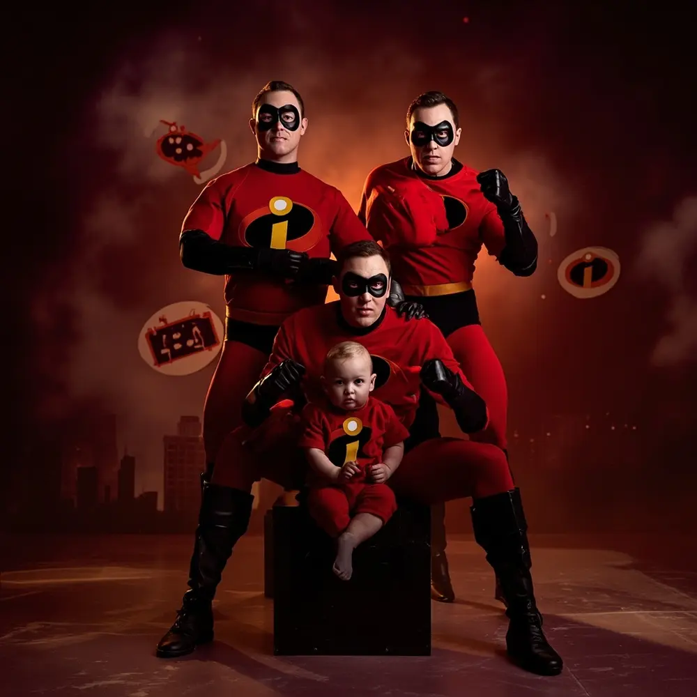 12 Spooktacular Matching Family Costume Ideas for a Halloween Birthday Bash 12 Poses family 12 placement a instruction incredibles dressed their striking iconic as p image the