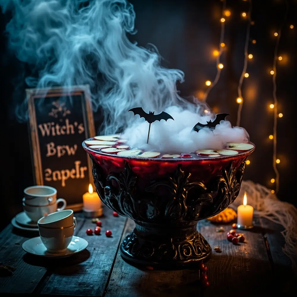 15 Jaw-Dropping DIY Halloween Wedding Ideas That Won't Break the Bank 12 12 8217 bowl witch h2 s punch brew