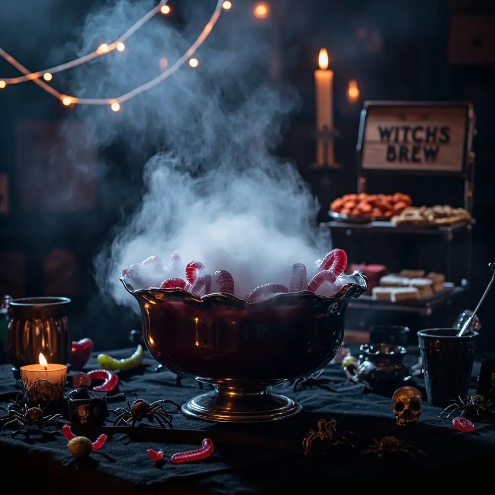 15 Spooktacular & Budget-Friendly Halloween Birthday Decorations (Thrifty Hacks for a Frightfully Fun Party!) 13 13 8221 8220 8217 bowl witch h2 s punch decor brew