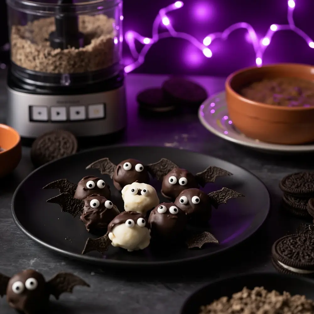 20 Creative & Easy Halloween Treat Ideas for a Spooktacular Party 13 Oreo placement 13 a cute instruction bat their of little wings truffles p with image photo