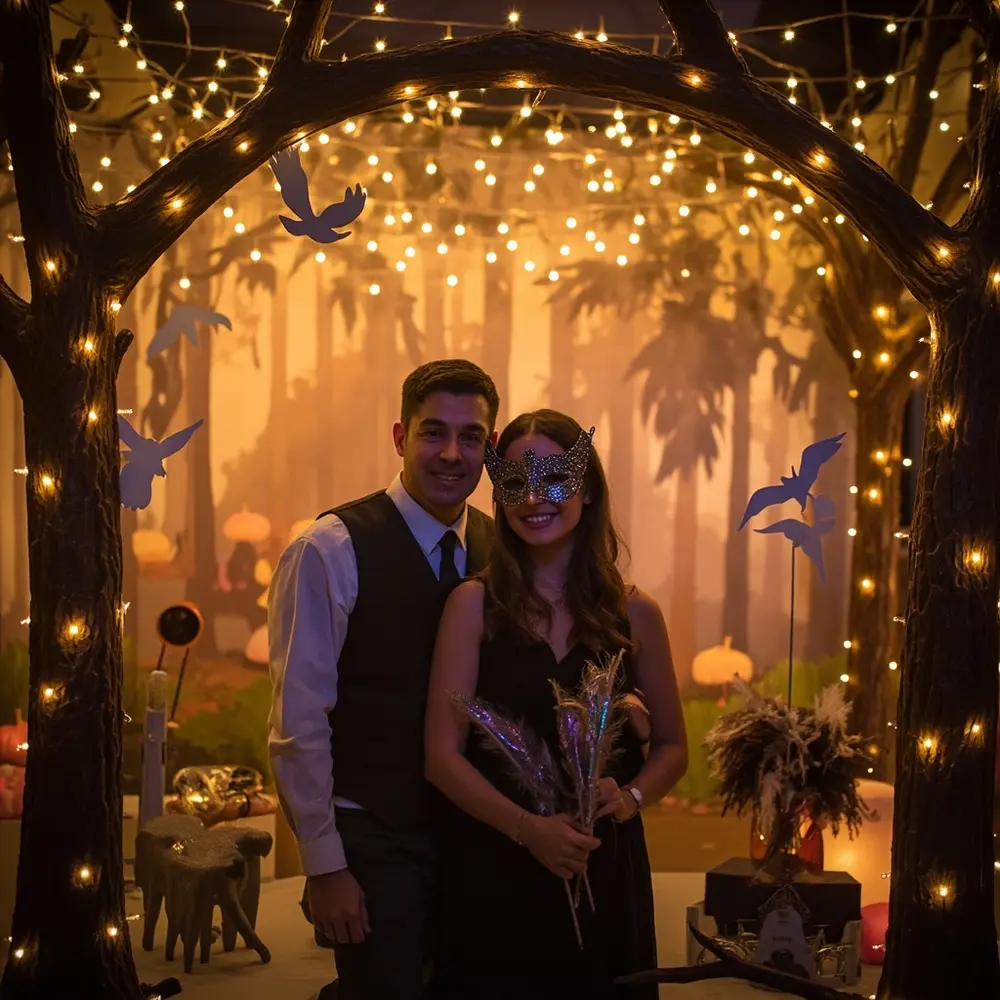 18 Cute Halloween Wedding Ideas (That Are 100% Not Scary for Kids!) 13 Enchanted 13 booth h2 forest photo