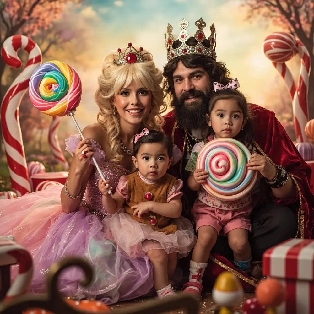 20 Unforgettable Family Halloween Costume Ideas (For 3, 4, or 5!) 13 Characters board instruction dressed game man family like land 13 king a princess gingerbread p kandy or the candy as image from placement lolly
