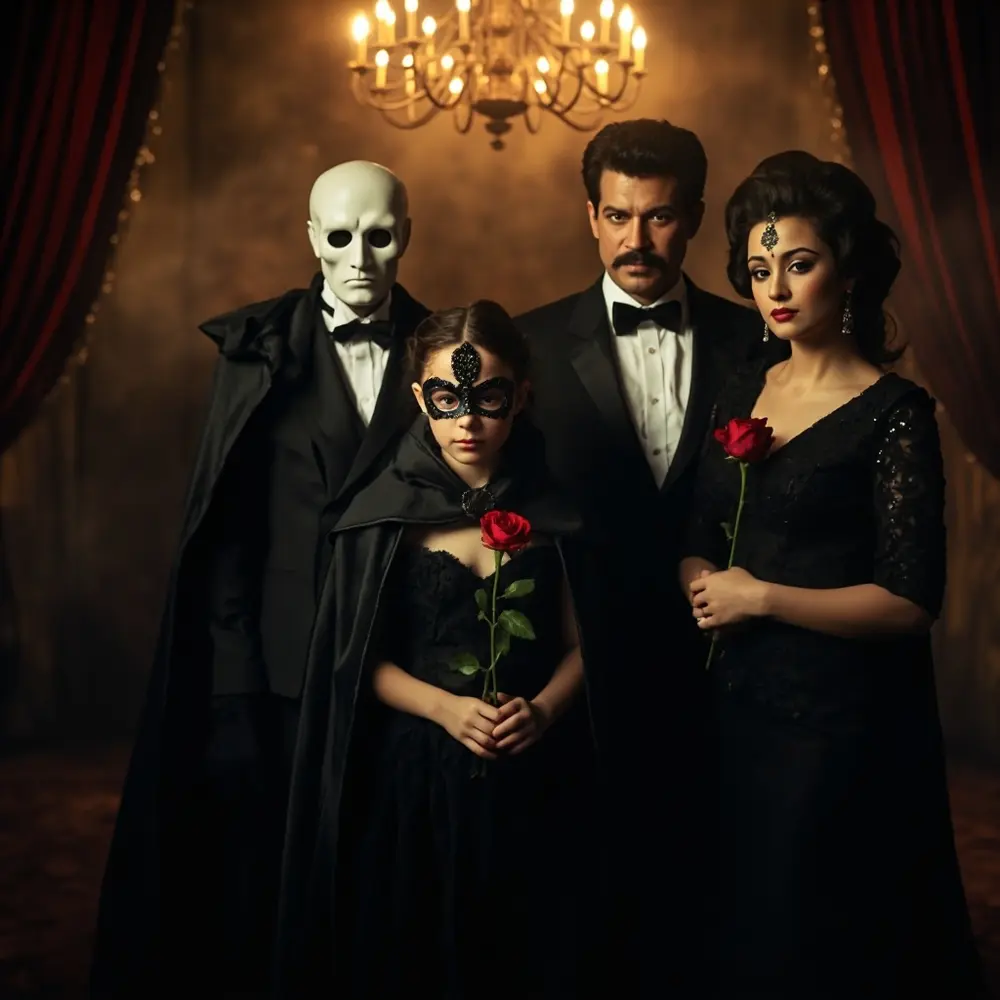 20 Elegant Family Halloween Wedding Costumes for Your Entire Crew 13 Phantom 13 of h2 opera inspired the