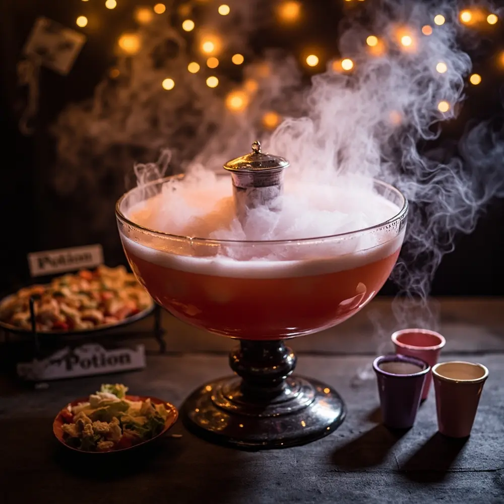 15 Dreamy DIY Pastel Halloween Birthday Party Ideas 13 Instruction by with decor 13 a dry fuming gently p image placement ice bowl pastel colored punch surrounded