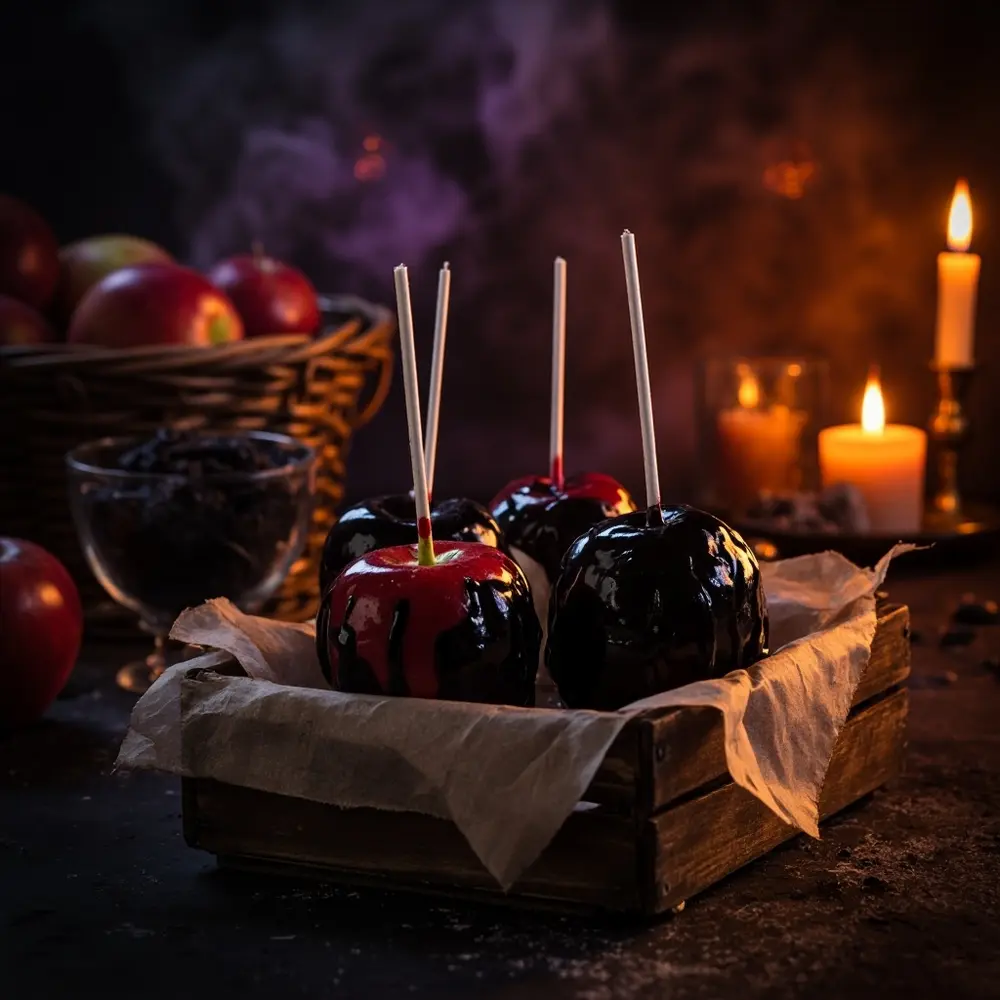 20 Creative & Easy Halloween Treat Ideas for a Spooktacular Party 14 14 dramatic apple placement a instruction glossy of poison p dark pops image photo