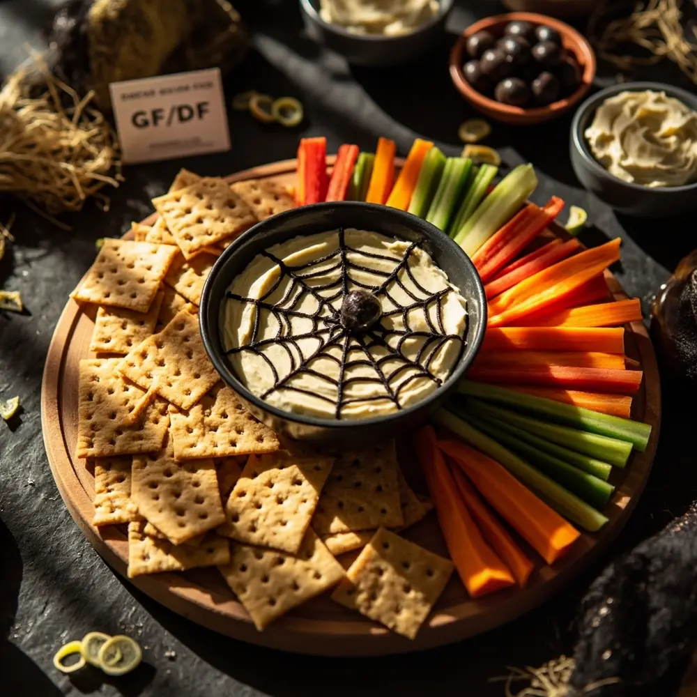 15 Safe Halloween Wedding Treats That Are Allergy-Friendly and Kid-Approved 14 14 free option with crackers nut h2 df 038 gf spiderweb dip