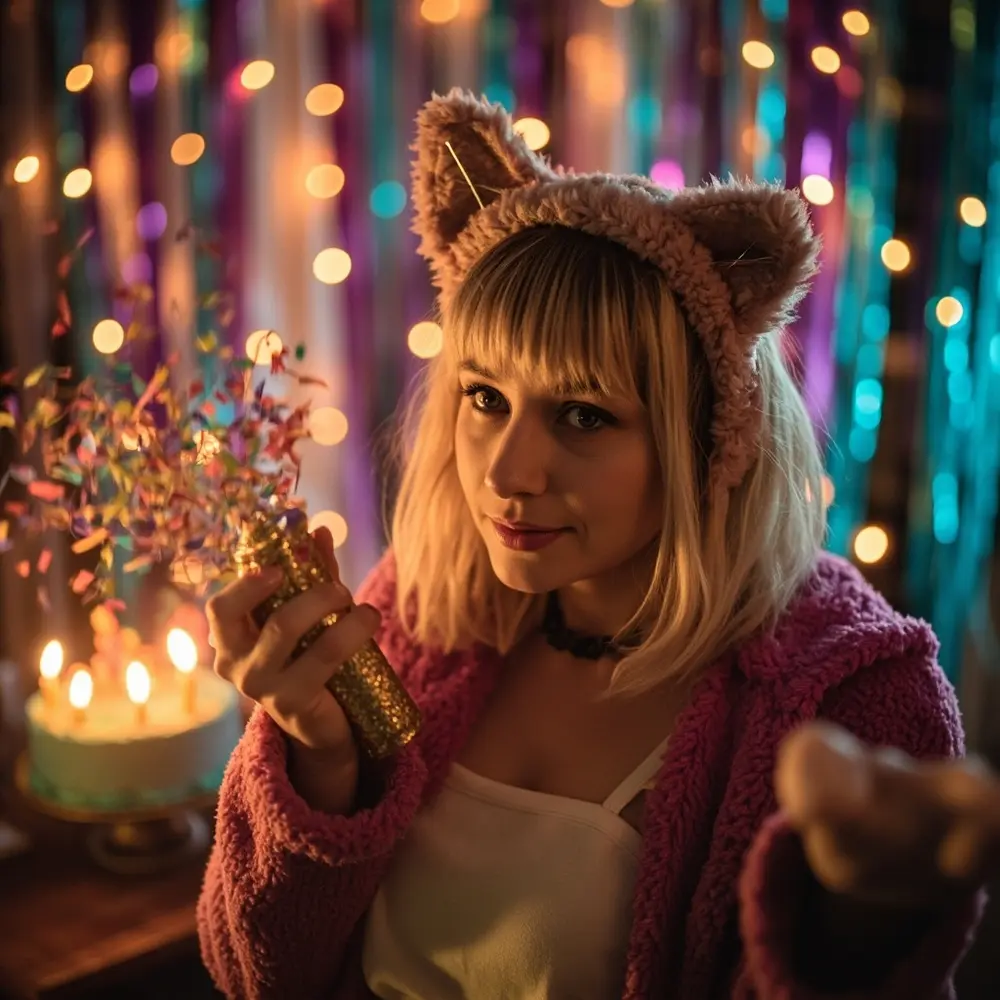 15 Clever & Quick Last-Minute Halloween Birthday Costumes for Party Guests 14 Them instruction perhaps with looking 14 a confetti animal p ears wearing fun around person falling image placement excited