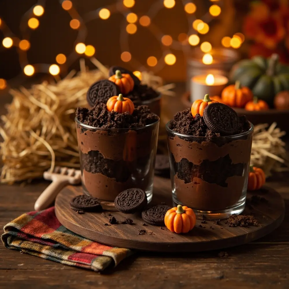15 Spooktacular Budget-Friendly Halloween Treats That Won't Break the Bank 14 Filled 14 small chocolate pudding and several topped pumpkins candy cups p crushed clear with image oreos